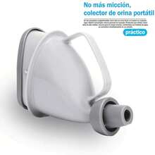 Orinal Portátil para Coche PP Silicona, Stand Up Hombres Mujeres Dispositivo de Micción de Emergencia Coche Inodoro de Emergencia para Viajes Camping Drive - Gris Claro - Ver 4