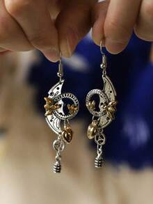 Retro Punk Mechanical  Earrings, Fashionable Bohemian Style Pendant Earrings, Unique Women's Jewelry Gifts. - 1 Cặp - Xem 2