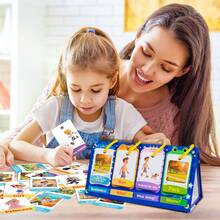 Lachilly Sentence Building Flip Chart, Double-Sided Vocabulary Learning Cards For Kids, Teacher Student Interactive English Vocabulary Learning Tool, Home School Classroom Resources Educational Toys