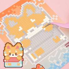 22片DIY像素艺术钻石画贴纸，卡通数字游戏书，迷你贴纸，DIY家居装饰贴纸，DIY剪贴簿，送给女朋友的礼物，成人减压办公用品 - 22張-10個圖案 - 查看 6