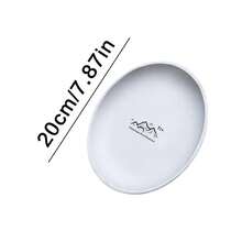 Plato de purificación de titanio, bandeja de cubiertos para exteriores, plato de ensalada de frutas, plato de picnic al aire libre, bandeja apilable para camping, suministros de camping - 14 centímetros - Ver 7