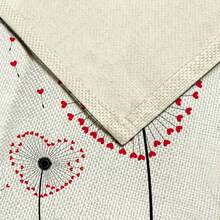 1pc Valentine's Day Pattern Table Runner/Placemat, Suitable For Holidays, Parties, Birthdays, Dinners, Kitchen & Dining Room Table Decor, All Season Home & Living Decor - Multicolor - View 9