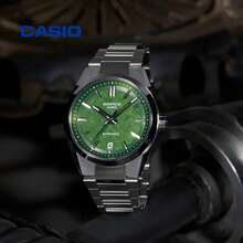 CASIO Edifice Men's Mechanical Watch, Mountain Green Dial, Stainless Steel Band, Business Casual Chronograph For Men EFK-100D-3APR - one-size - View 2