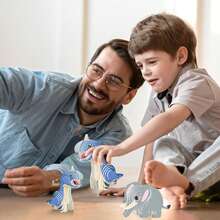 Animal Lover 3D Paper Puzzle - DIY Puzzle Model Craft Kit,Developing Children's Practical Skills, Ideal /Holiday /Christmas/ Birthday /Halloween/New Year /Easter/ Gift For Kids Boys Girls - Multicolor - View 3