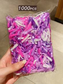 500pcs Women's Multicolor Large & Wide Disposable Hair Ties Casual,Pink Accessories Ponytail Holders Hair Elastics Hair Rubber Bands Scrunchies Hair Rope Elastic Hair Tie, Hair Bobbles Head Accessories Gym Sport Running Outfit Beauty Home Hair Accessories - Multicolor - View 9
