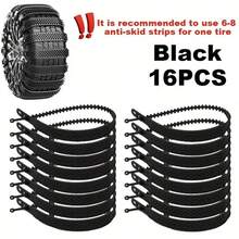 16条防滑雪地轮胎链 - 适用于轿车、卡车、SUV，适用于所有车辆，经久耐用，易于安装，轮胎链，轮胎保护，时尚轮胎设计，贴合轮胎，可重复使用，贴合设计，卡车车主，SUV 驾驶员
