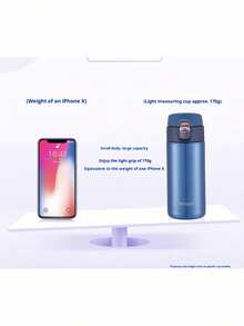 Tiger MMJ-A36C 360ml Insulated Water Bottle, One-Touch Opening Lid, Lightweight And Portable For Outdoor Travel, 304 Stainless Steel, Triple Leak-Proof Function, Peach Mousse PB Flavor