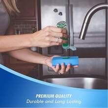 CELOX 24 Pack Non-Scratch Dish Sponge, Dual Sided Kitchen Sponges For Dishes, Long Lasting Dishwashing Household Cleaning Sponges For Kitchen, Easy To Dry And Reusable - Blue - View 5