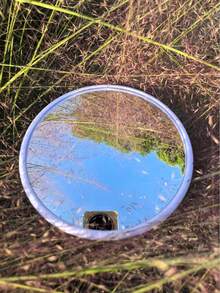 1 pieza Espejo de pared decorativo convexo y redondo - Espejo horizontal de Body entero, marco de plástico, sin necesidad de alimentación eléctrica | Adecuado para la decoración de la sala de estar, dormitorio, entrada, baño, puede usarse como espejo de vestir y espejo para selfies, decoración de habitaciones, decoración de vestidor, decoración de estudio, adecuado para dormitorio y sala de estar, sin decoración de plumas, colocación horizontal, decoración del hogar moderna, accesorio de habitación - Multicolor - Ver 11