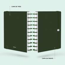 Disco Notebook + Iscool Hardcover 140 Sheets Smart Solid Colors - Army Green - View 3