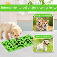 Tapete de Silicona para Perros, Sin BPA, Alfombrilla de Alimentación Lenta para Mascotas con Ventosas, Almohadilla para, para Aliviar la Reducir el Aburrimiento de Perros y Gatos - 1 - Ver 4