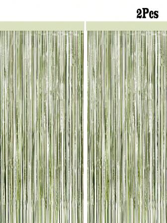 3/2/1-Pack Mint Green Foil Curtain, Elegant Bachelorette & Bridal Shower Backdrop Decor Set - Party Decorative Shiny Backdrop, Suitable For Birthday Celebration, Bachelorette Party, Photography Studio Background, Holiday Party, Door & Wall Decor