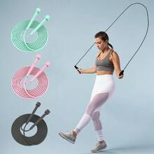 Adjustable Jump Rope, Suitable For Adults & Students, Non-Slip Fitness Jumping Rope, Wireless Jump Rope, Adjustable Fitness Weight Loss Jump Rope, Aerobic Fitness Accessories, Durable, Solid Color, Unisex Adjustable Jump Rope, Gym Accessories, Sports, Fitness, Home Workout, Bodybuilding, Weight Loss