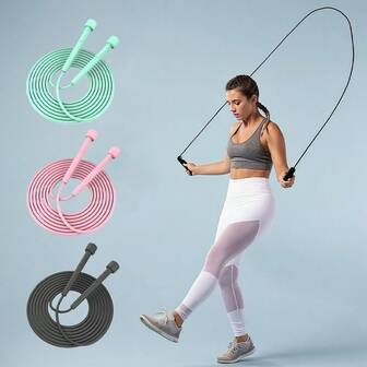 Jump Rope,Skipping Rope,Sporting Goods Adult Student Test Jump Rope,Non-Slip Sports Skipping Rope,Cordless Skipping Rope,Adjustable Fitness Weight Loss Jump Rope,Exercise Gym Accessories For Cardio Fitness ,Durable, Solid Color, Versatile Adjustable Skipping Rope For Women Men , Speed Jump Rope For Gym Accessories, Sport, Gym, Home Exercise,Bodybuilding,Lose Weight