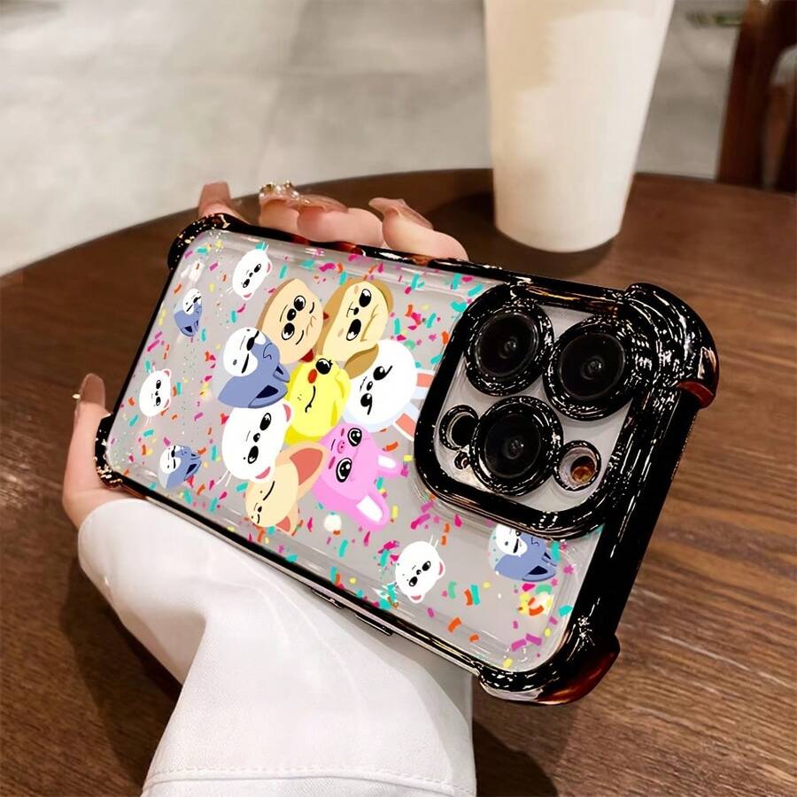 Fundas para Teléfono Móvil de Dibujos Animados Strays para Niños, Carincho y Adorable, para iPhone 16 15 14 13 12 11 Pro Max X XR XSMAX 8 24 Plus, Cubierta Trasera Suave Anticaída y Transparente - Color 1 - Ver 1
