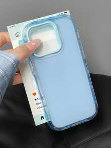 1pc Simple Big Holes Thick Jelly Macaron Color Rounded Tactile Anti-Fall Phone Case Compatible With IPhone Apple 11 12 13 14 15 16 Pro Max, Cute Shockproof Protective Cover Waterproof Scratch Resistant - Multicolor - View 2