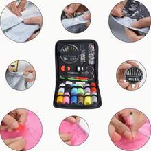 1PC Large Capacity Travel Sewing Kit - 1-Pack Canvas Material, Multi-Color Cotton Threads & Metal Needles, Convenient Repair Tools For Tailor Shop/Clothing Factory/Haute Couture/Home/Travel,Office Supplies,Household Items,Home And Living New In,Back To School Supplies. - Black - View 9