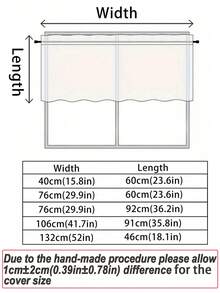 1 件纯色遮光短窗帘适用于房车、双层床和小窗户 - 100% 涤纶现代窗帘，适用于客厅、咖啡厅、厨房装饰 - 彩色 - 查看 3