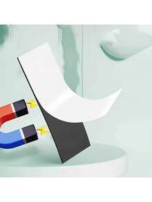 30片矩形自粘超薄空白磁条，不留残胶，易于移除、拆卸和移动；适用于冰箱、墙壁、玻璃面板、DIY工艺品、婚礼、家居、办公室、黑板/白板（用于公开讲座）、节日派对装饰，兼容不锈钢表面和白板；多用途设计，活动策划用品。 - 彩色 - 查看 8