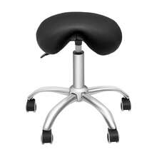 SanBouSi Ergonomischer Arbeitsstuhl Schwarz - Satteldesign, 40mm Schwammkissen, 5 Rollen