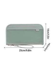 新款RFID屏蔽护照包，防水旅行收纳包，可装多本护照，旅行票卡证件收纳包，亲肤材质拉链长款护照夹，可拆卸腕带，旅行必备旅行用品旅行收纳包旅行钱包护照夹 - 彩色 - 查看 12