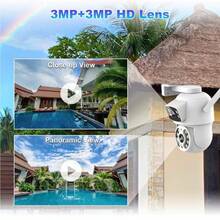 Câmera De Segurança a Prova de água Lente Dupla APP ICSEE IP66 Camera IP WiFi 360 Sensor Visão Noturna Externa - 3 Unidade ICSEE - Visão 5