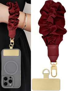 1pc Foldable Fabric Lanyard Strap, Elegant Women Phone Hanging Rope, Anti-Drop Phone Lanyard, Creative Phone Strap, Anti-Lost Phone Cord (Compact & Space-Saving)
