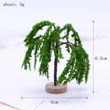 1 pieza Modelo de árbol mini realista, decoración miniatura linda, adorno de jardín de hadas de artesanía de resina, accesorio de jardín de escritorio para el hogar, planta artificial - Multicolor - Ver 19