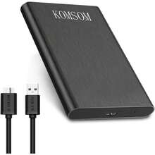 Disco Duro Externo, Disco Duro portátil, USB 3.0 de Datos, 2 TB, Almacenamiento de Datos Externo Delgado, Compatible con PC/Laptop/os(Negro.) - 1 - Ver 1