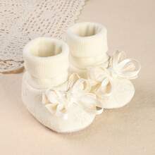 Infant Soft Sole Warm Lined Shoes For Infant Girls 0-1 Years Old, 3-6 Months, Solid Color, Autumn/Winter