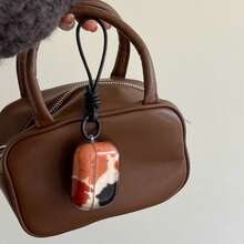 Vintage Splatter Paint & Leather Cord 4/Pro 3/Pro 2/2 Case, Minimalist & Fashionable Earphone Case For Women, Suitable For Autumn/Winter