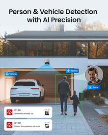 ZOSI 16CH 4K PoE NVR Security Camera System With 4TB HDD, 12pcs 8MP Wired PoE Security Cameras, Smart Person Vehicle Detection, One-Way Audio, People Counting, Remote Access, 100ft Night Vision - US A Type Plug(110-127V) - View 3