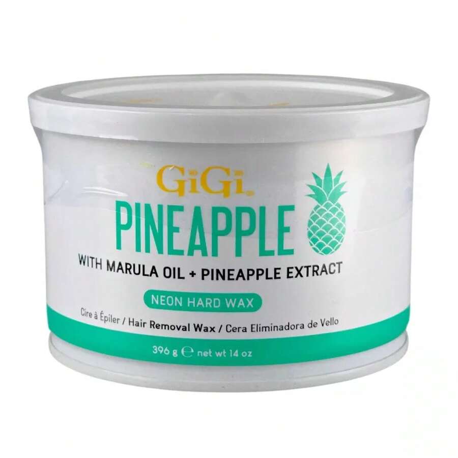 Gigi Neon Hard Wax Pineapple With Marula Oil + Pineapple Extract - 14 Oz - Get The Pineapple-Bright Glow With GiGi's Neon Hard Wax - 1 - 查看 1