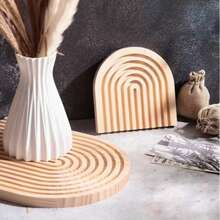 1/2 件彩虹形木质砧板，波西米亚风格木质托盘，家居厨房装饰拼盘 - 彩色 - 查看 7