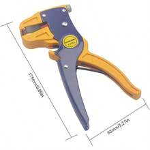 TTJM VCELINK Wire Stripper And Cutter Professional Quick Strip Automatic Wire Stripper 2 In 1 Adjustable Electrical Cable Wire Stripping ToolandEagle Nose Self-Adjusting Wire Pliers 7-Inch - YellowBlue - 查看 3