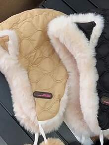 1pc Soft Thick Women Earflap Hat, Warm Windproof Cycling Cap, Fashion Versatile, Autumn/Winter