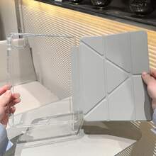 适用于 iPad 10 代的保护壳，3+Y 折叠，多角度支撑平板电脑，磁吸屏幕盖，透明亚克力底壳，简约大气时尚，可自由 DIY，适用于 iPad A16，也兼容 iPad 9 代 10.2 英寸、iPad Air 11 (M3)、iPad Air 11 (M2) 的保护壳。