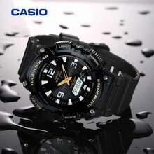 Casio 卡西欧 G-Shock 太阳能数字指针双显手表，52.2毫米黑色表盘，树脂表带，100米防水，太阳能石英机芯，双显，防震 AQ-S810W-1BVDF - 均碼 - 查看 3