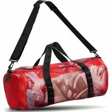 - Bolsa de playa de malla para buceo, buceo, surf, esnrquel, con cierre y correa de hombro ajustable para viajes, fitness, camping, natacin, gimnasio, pelotas de 23x 11 pulgadas - Rojo - - Ver 2