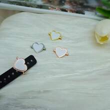 15 Pack Sublimation Watch Charm Blanks Heat Transfer Heart Watch Band Charms Person.Alized Photo Jewelry Charm Blank For Women Men DIY Picture Crafts Heart,3Color - 3 màu - Xem 7