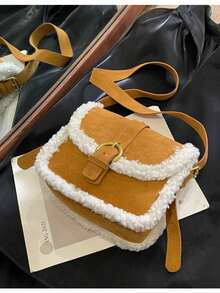 New Style Small And Exclusive Designed Plush Underarm Small Bag For Women Winter Shoulder Crossbody Bag - Brown - View 4