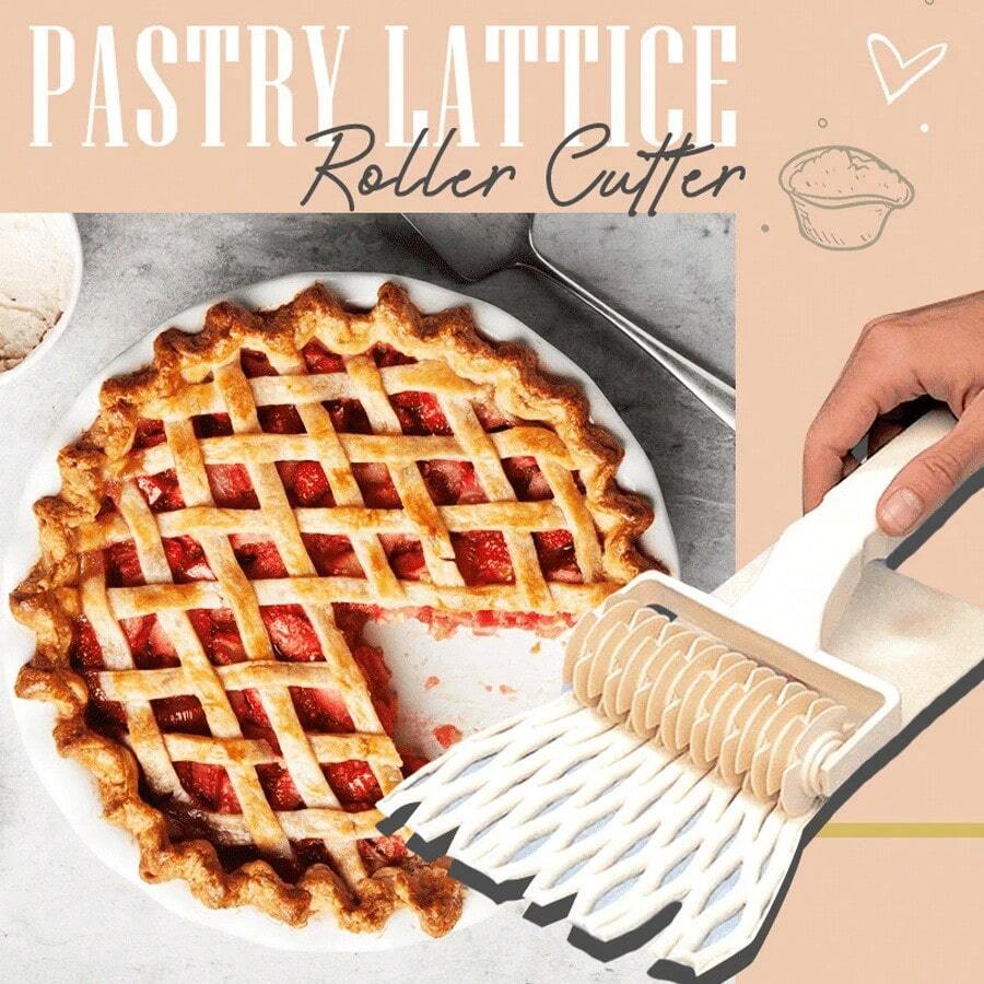 1pc Dough Cutters, Wheel Cutters, Plastic Dough Roller And Pizza Roller Cutters, Baking Tools, Household Kitchen Accessories - White - View 1
