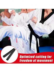 1pc Customizable Taekwondo Belt, Black Martial Arts Belt With Embroidered Name, Suitable For Karate, Judo And Combat Sports, Traditional Design, High-Quality Martial Arts Gear, Martial Arts Belt, Combat Sports Accessory, Traditional Martial Arts Accessory, Smooth Texture Belt - Multicolor - View 4