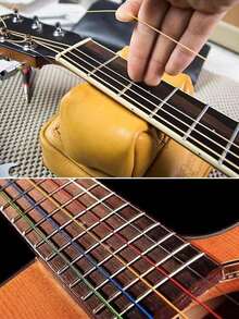 1 Juego/6 Cuerdas de Acero de Colores del Arcoíris para Guitarra de 6 Cuerdas, Cuerdas de Guitarra Coloridas, Cuerdas de Guitarra Acústica, Cuerdas de Repuesto de Acero para Guitarra Acústica - Multicolor - Ver 6