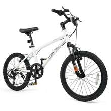 Lifezeal 20/24 Inch Kids Mountain Bike For Boys Girls Aged 8+ Years Old With Suspension Fork White/Black/Navy/Blue - trắng - Xem 11