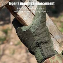 Tactical Gloves For Men Touchscreen Airsoft Paintball Motorcycle Hunting Gloves - xanh quân đội - Xem 4