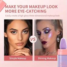 XZGB 4 Color Polvo De Hadas Fairy Dust Highlight Patting - Full Body Contouring And Clavicle Pearlescent Patting Powder For Face And Eye Christmas Sparkling Body Glitter 4 Pack - 4Pack - 查看 3