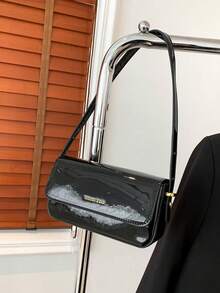 Túi đeo chéo da nhỏ gọn thời trang mới thanh lịch màu trơn, thích hợp đi học, đi làm, thường ngày, du lịch, kèm móc khóa hình quả anh đào - màu đen - Xem 8
