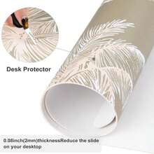 Colorful Star Palm Tree Silhouette Large Desk Mat, Boho Office Desk Pad Leather Keyboard Mouse Pad, Minimalist Waterproof Desk Accessories, XXL Non-Slip Gaming Mousepad Desk Cover Décor 31.5"X15.7" - ColorG - 查看 6