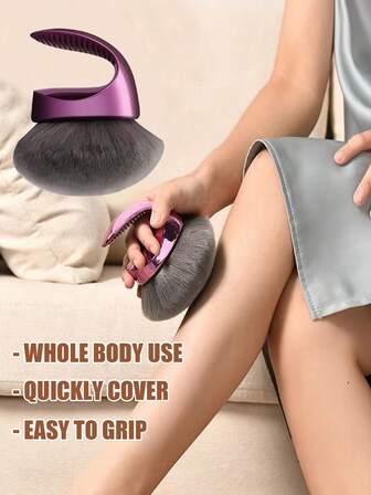 1支装 Westmore Beauty 混合柔焦身体歌舞伎刷/美黑刷 - 适用于身体彩妆和粉底 - 美黑晕染刷 - 耐用纯素刷毛